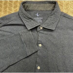 TAILORBYRD Collection Mens Long Sleeve Soft Blue Flannel Comfort Shirt‎ 2XL